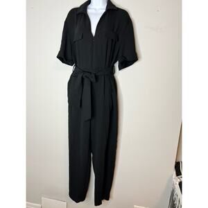 ZARA black belted jumpsuit